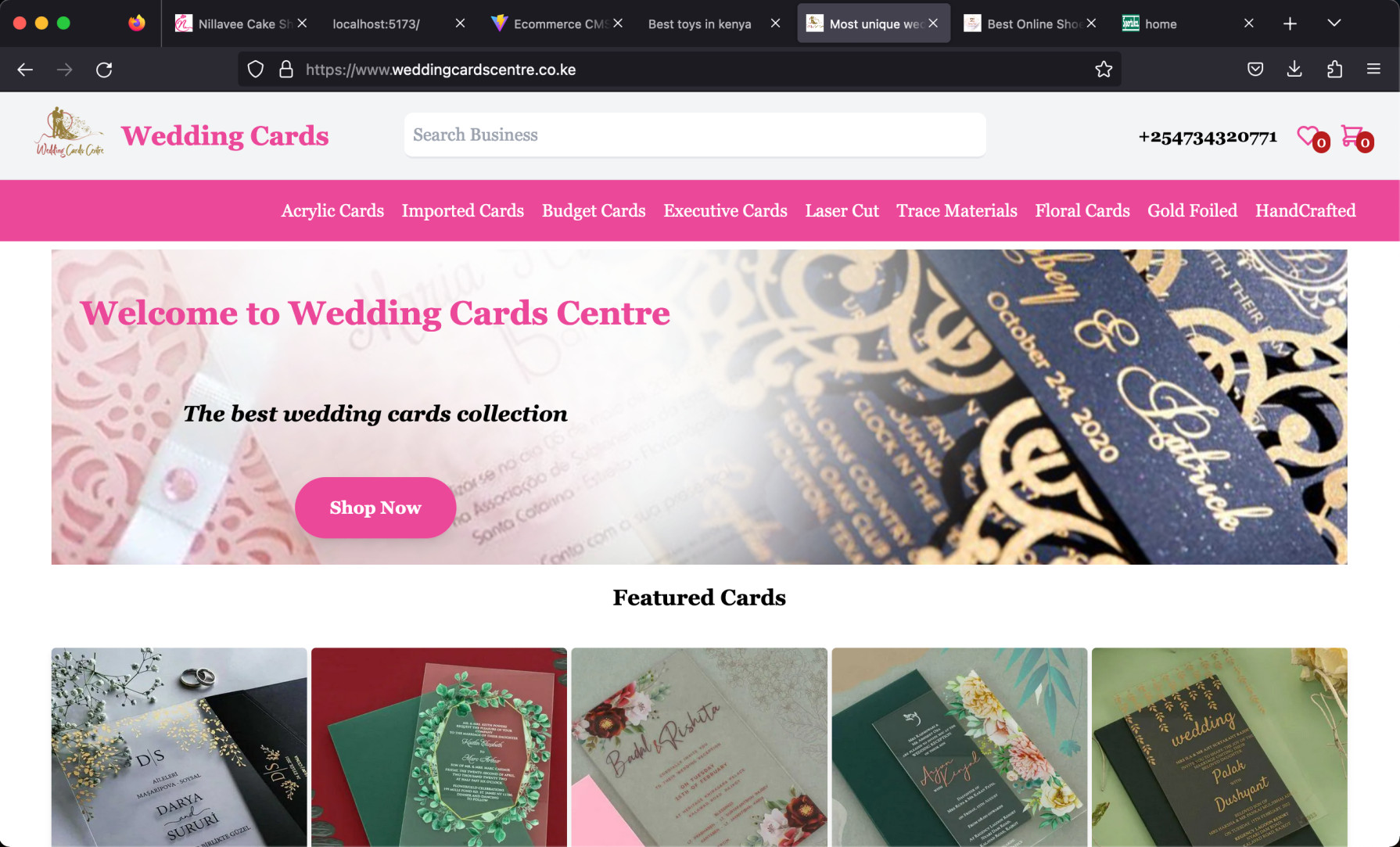 Elevate Your Wedding Card Selling Experience with custom website by Chantosweb developers