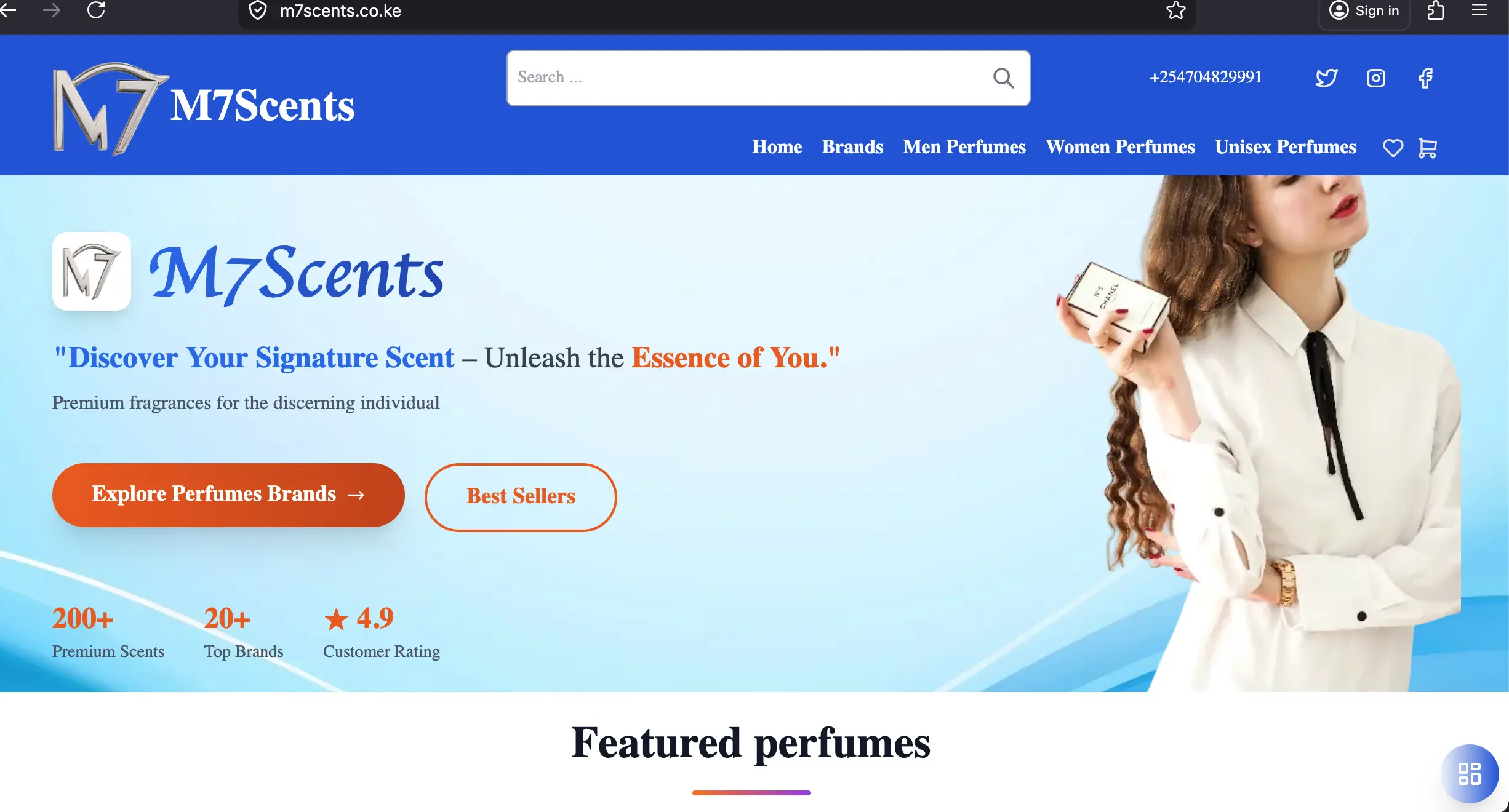 Chantosweb developers perfume-ecommerce-website-design