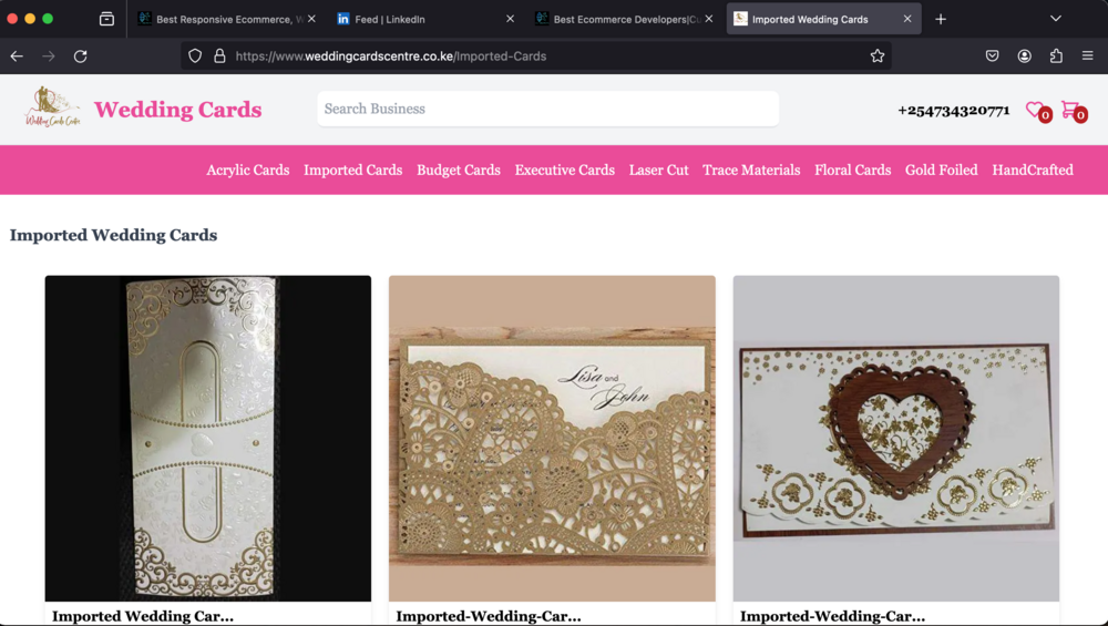 Elevate Your Wedding Card Selling Experience with custom website by Chantosweb developers