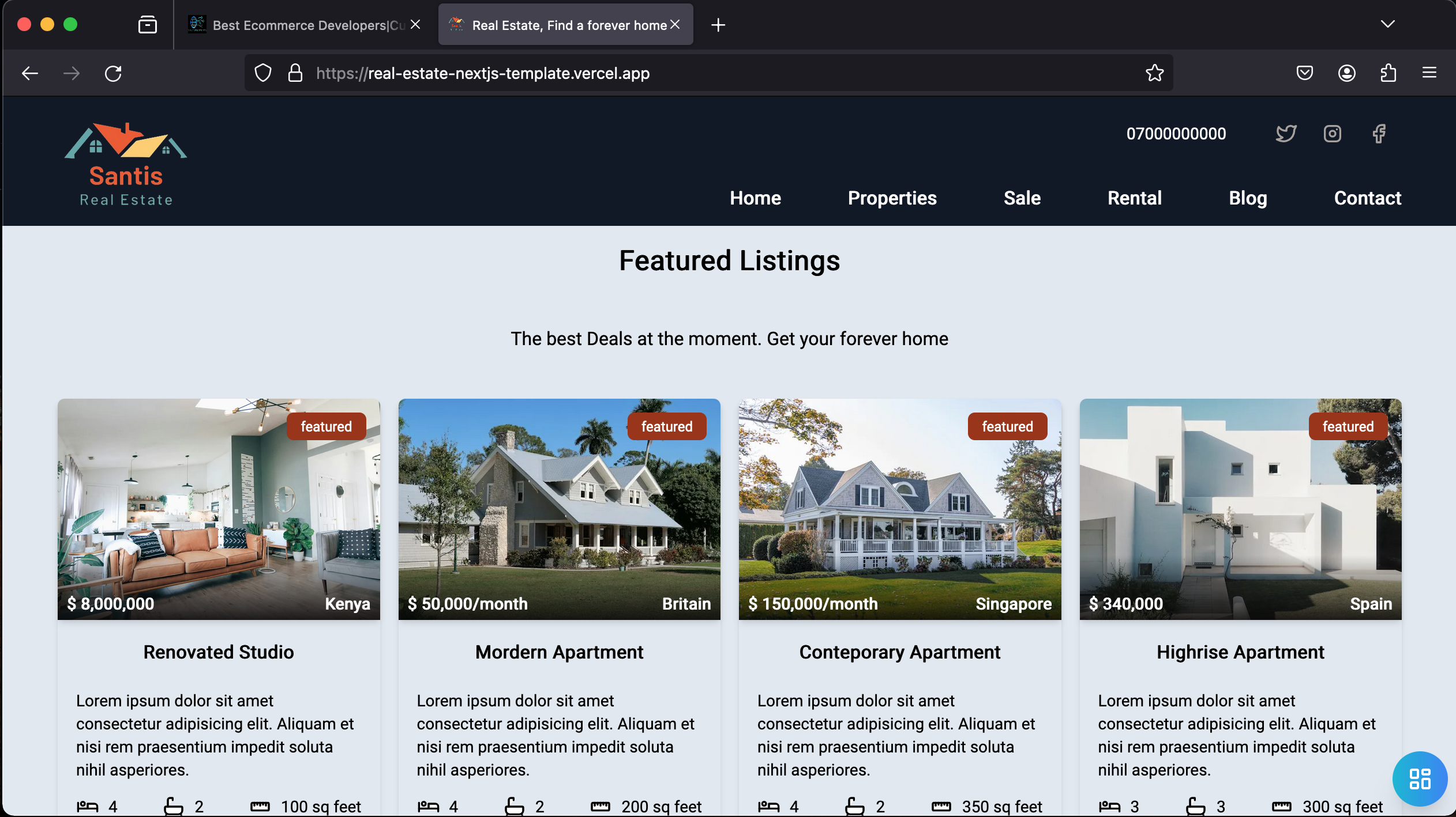 Responsive Real Estate Website Templates for Agents & Agencies by Chantosweb developers